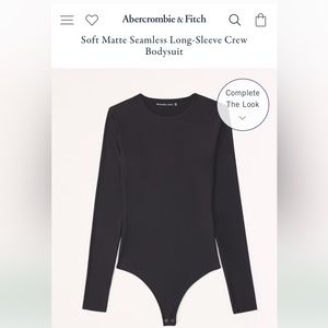 Abercrombie Soft Matte Seamless Long-sleeve Crew Bodysuit